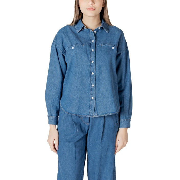 Ichi Camicia di jeans manica lunga Donna