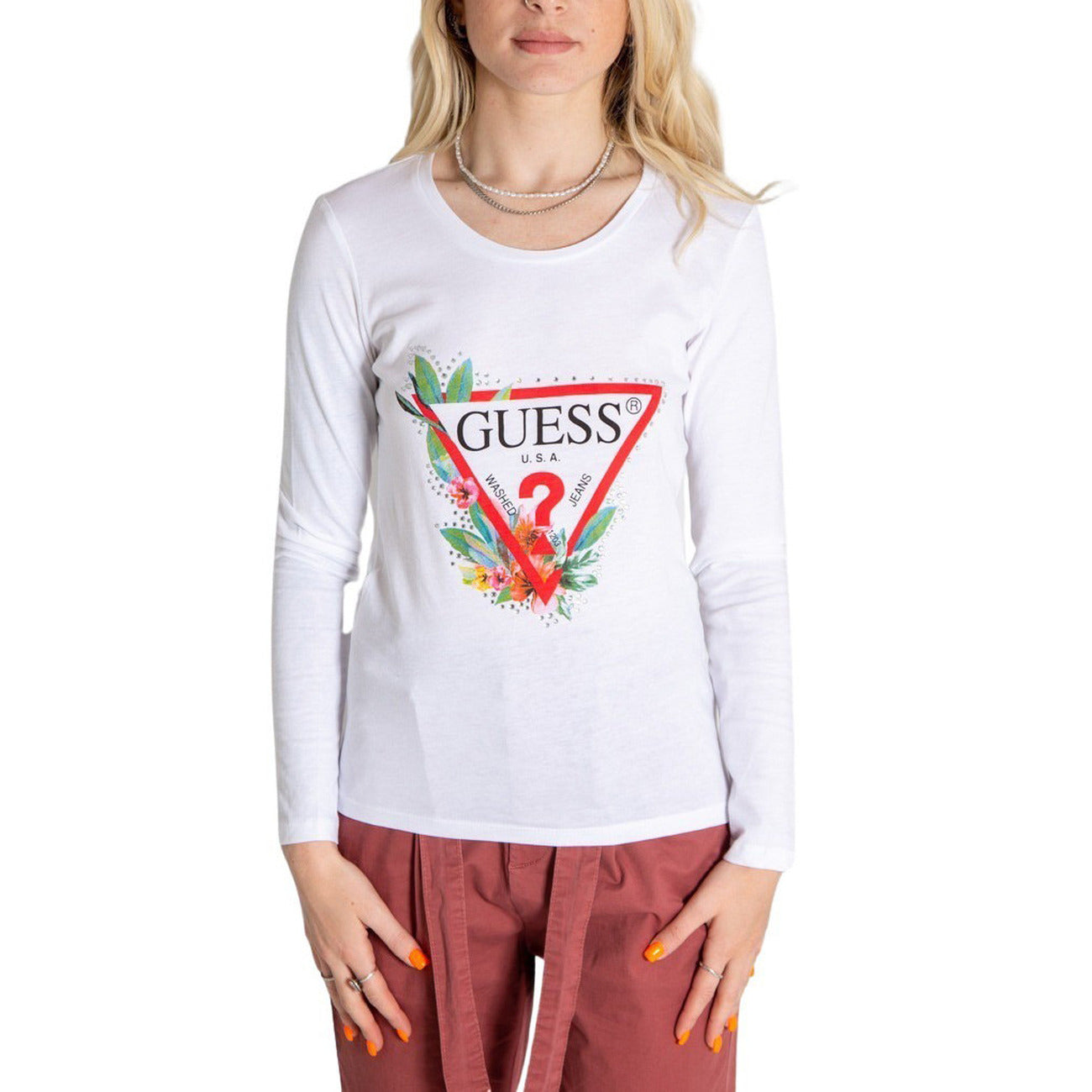 Guess T-Shirt manica lunga Donna